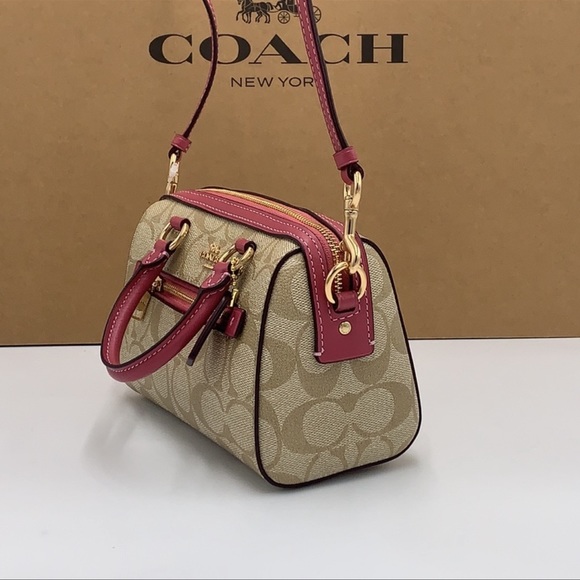 Coach C9947 Mini Rowan Crossbody
In Signature Canvas In Gold/Light
Khaki Rouge - Picture 8 of 16